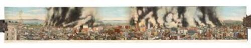 3 Color Panoramic Views of San Francisco from the early 20th century