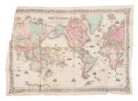 Colton's Map of the World on Mercator's Projection 1861