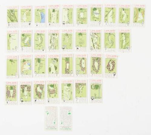 "3 Jovial Golfers in search for the perfect course" - golf cigarette card set
