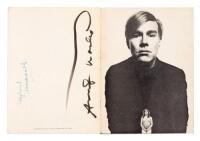 Andy Warhol's Pork - original poster with signed program