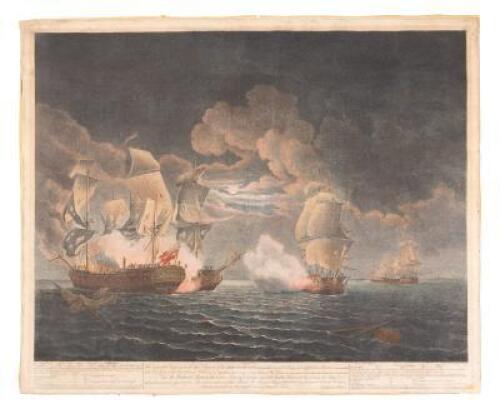 The memorable engagement of Captn. Pearson of the Serapis, with Paul Jones of the Bon Homme Richard & his squadron, Sep. 23, 1779