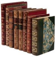 Seven works in fine leather bindings