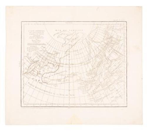 Carte Générale des Découvertes de l'Amiral de Fonte representant la grande probabilité d'un Passage au Nord Ouest par Thomas Jefferys Géographe du Roi à Londres 1768. Cette Carte été traduite par M. de Vaugondy et gravée à Paris en 1772