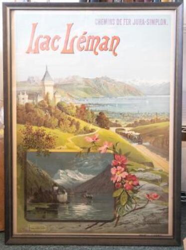 Poster advertising Lac Leman (Lake Geneva)