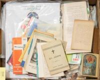 Box of Catholic related ephemera