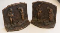 Cast Iron Bookends, Praying figures