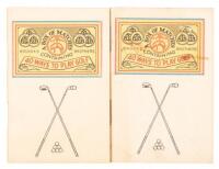 A Box of Matches Containing Forty Ways to Play Golf or The Handicapper's Hoyle - 2 copies