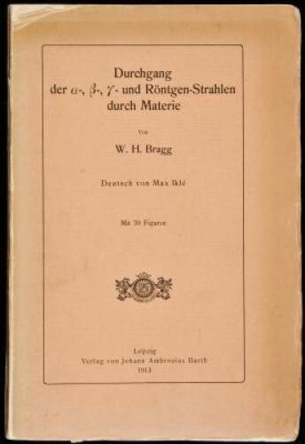 Durchgang der alpha-, beta-, gamma- und Röntgen-Strahlen durch Materie