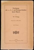 Durchgang der alpha-, beta-, gamma- und R&ouml;ntgen-Strahlen durch Materie