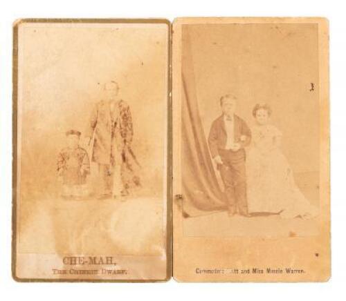 Two circus-related cartes-de-visite photographs