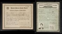 Two government documents issued to Theodore Marcollo, Jr., a young United States Merchant Marine