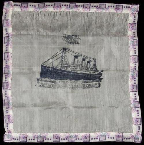 Souvenir of my Voyage - handkerchief from the R.M.S. Majestic