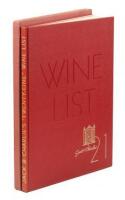 Jack & Charlie's 21 Wine List