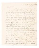 War of 1812 Officer's Letter