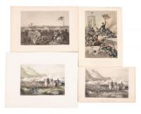 Four Prints Depicting Battles of the Mexican War