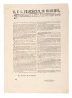 El C. L. Francisco M. de Olaguibel, Gobernador Constitucional del Estado Libre y Soberano de Mexico. A todos sus Habitantes sabed: Que el Congreso del Estado, ha Decretado lo que sigue: