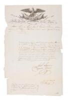 Document signed by Antonio López de Santa Anna as President of Mexico