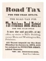 Road Tax for the Year 1875-76... Petaluma Road District...
