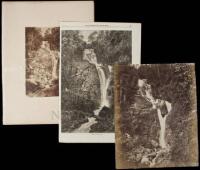 Two photographs of the waterfall of Panang, Malaysia