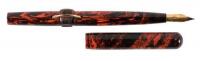 No. S3 Crescent-Filler Red Ripple Fountain Pen