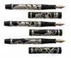 Mucha Series Sterling Silver Filigree Set of Three Limited Edition Fountain Pens