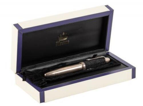 Black Stingray, Sterling Silver and Diamonds Limited Edition Rollerball Pen