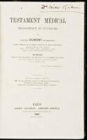 Testament M&eacute;dical Philosophique et Litt&eacute;raire
