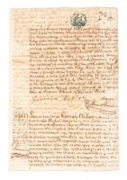 Manuscript manumission document setting free a male criollo slave