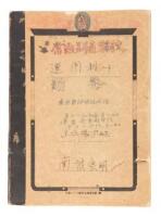 Notebook kept by an assistant duty officer of an aircraft carrier of the Japanese Navy during World War II