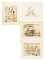 Four etchings