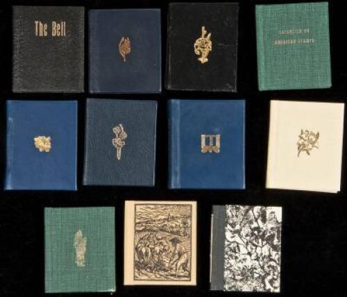 Eleven miniature books published by the Hillside Press
