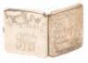 Silver plated brass cigarette case with etched golfers
