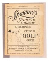 Spalding's Official Golf Guide containing Constitution, By-Laws and Rules of the United States Golf Association, Instructions for Beginners, Records, Descriptions of the Leading Links, Illustrations of the different methods of Driving, etc.