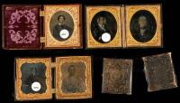 Five cased photographs