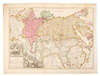 Carte Nouvelle de Tout l'Empire de la Grande Russie dans l'Estat ou il s'est Trouve a la Mort de Pierre le Grand. Dressee sur des Observations Toutes Nouvelles