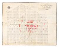 Map of the Town of Santa Margarita, San Luis Obispo Co., Cal. on line of Coast Division, Southern Pacific Branch Ry. Sign indicates the locations of Street Monuments