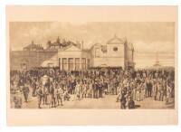 Print with view of St. Andrews and crowd