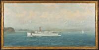 Large painting of the Steamer Athlon, which plied the waters of the Northwest and Puget Sound