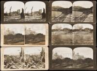 Ten stereoviews of Mount Pelee's 1902 eruption