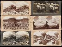 Thirty stereoviews of Mount Pelee's 1902 eruption