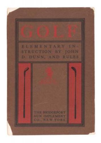 Golf: Elementary Instruction [in Golf Goods Retail Catalogue, Seasons 1900-1901]