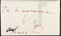 The Philosophy of Andy Warhol (From A to B and Back Again) - inscribed with additional material