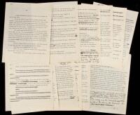 Sixteen pages of the original typescript from Zane Grey's novel Amber's Mirage