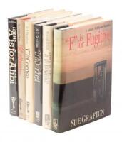 Six volumes of Sue Grafton - one inscribed