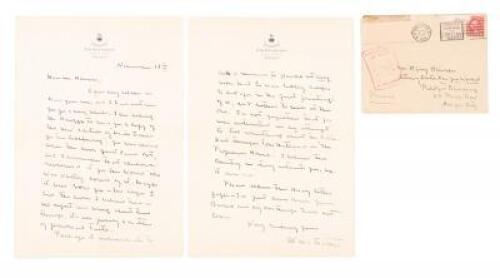 Handwritten letter by Willa Cather