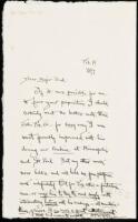 Autograph Letter Signed by James Whitcomb Riley, to James B. Pond