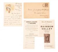 Signed holograph letter from L.M. Montgomery to Miss June Jaquilt Johnson