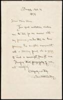 Autograph Letter Signed by James Whitcomb Riley, to a Miss Dean