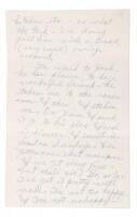 Nine page manuscript letter from Jane Cooney Baker, Charles Bukowski's early muse