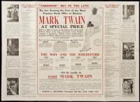 Advertisement for Author's National Edition of Mark Twain's works